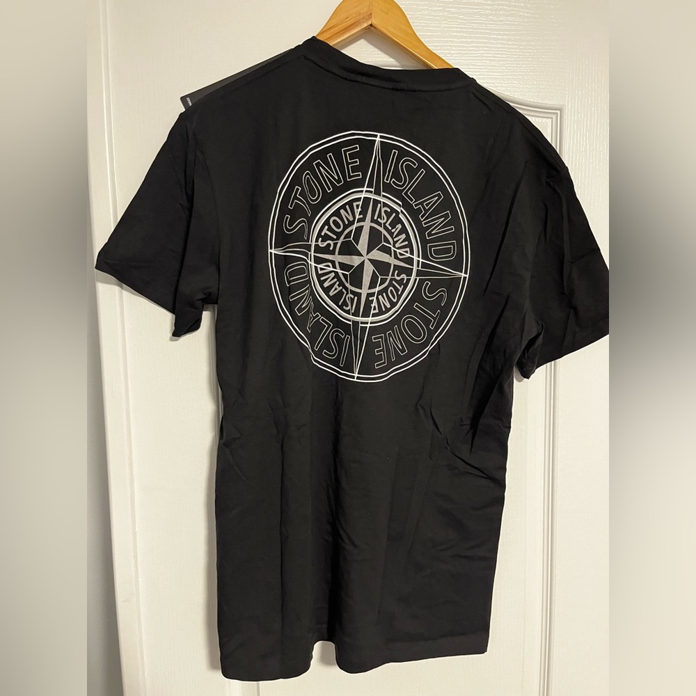 Black Stone Island Graphic T-shirt